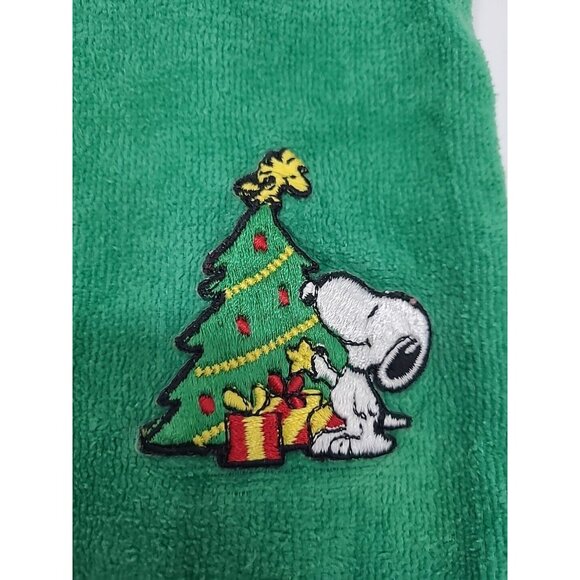 Vintage Peanuts Snoopy Hand Towel Woodstock on Christmas Tree - Picture 2 of 5